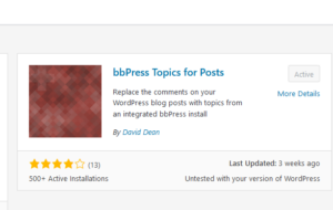 bbPress Topics for Posts Plugin Can Post Your Posts into bbPress Forum as Topic